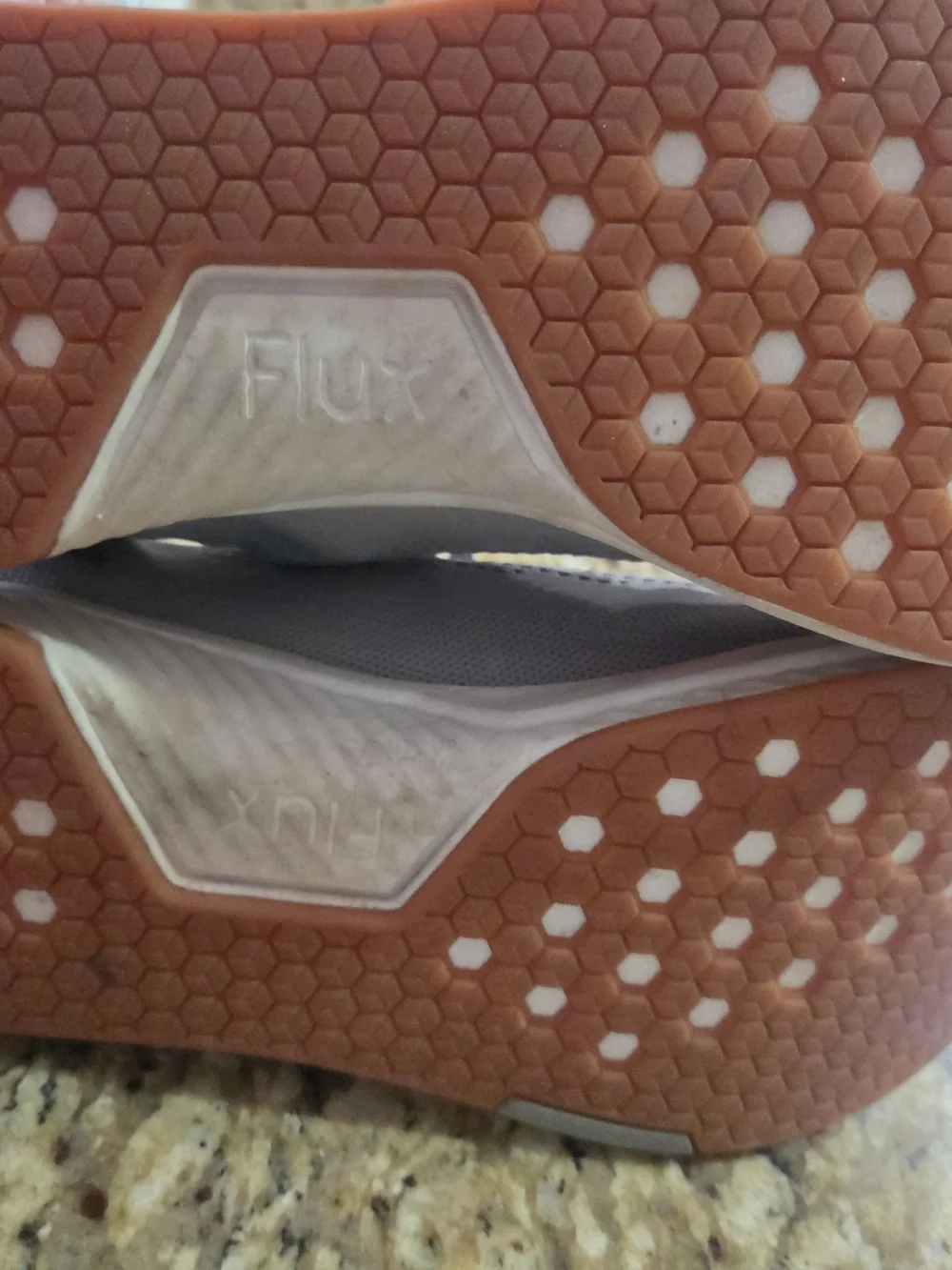 Men's FLUX Knit Sneakers - Light Gray with Tan Accents WATERPROOF